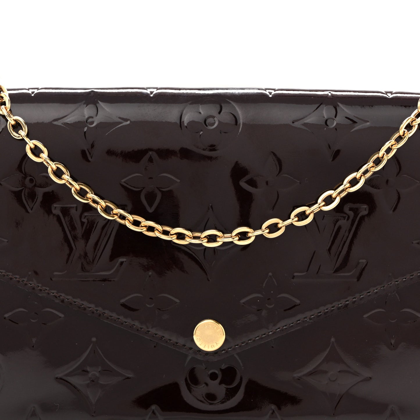 Vernis Pochette Felicie Chain Wallet Amarante