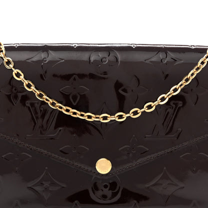Louis Vuitton Vernis Pochette Felicie Chain Wallet Amarante 11 of 15