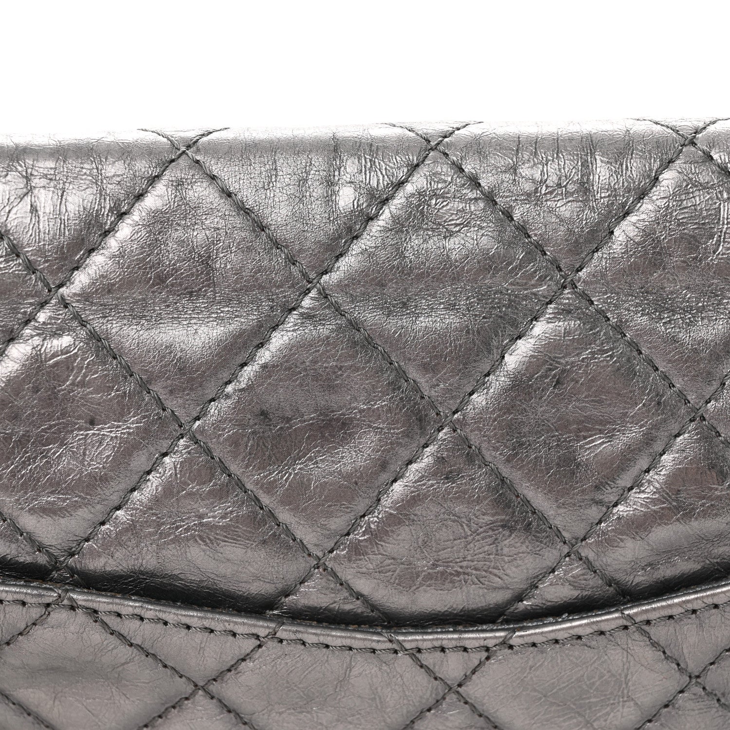 Chanel Metallic Aged Calfskin Quilted 2.55 Reissue 227 Flap Dark Silver 20 of 21