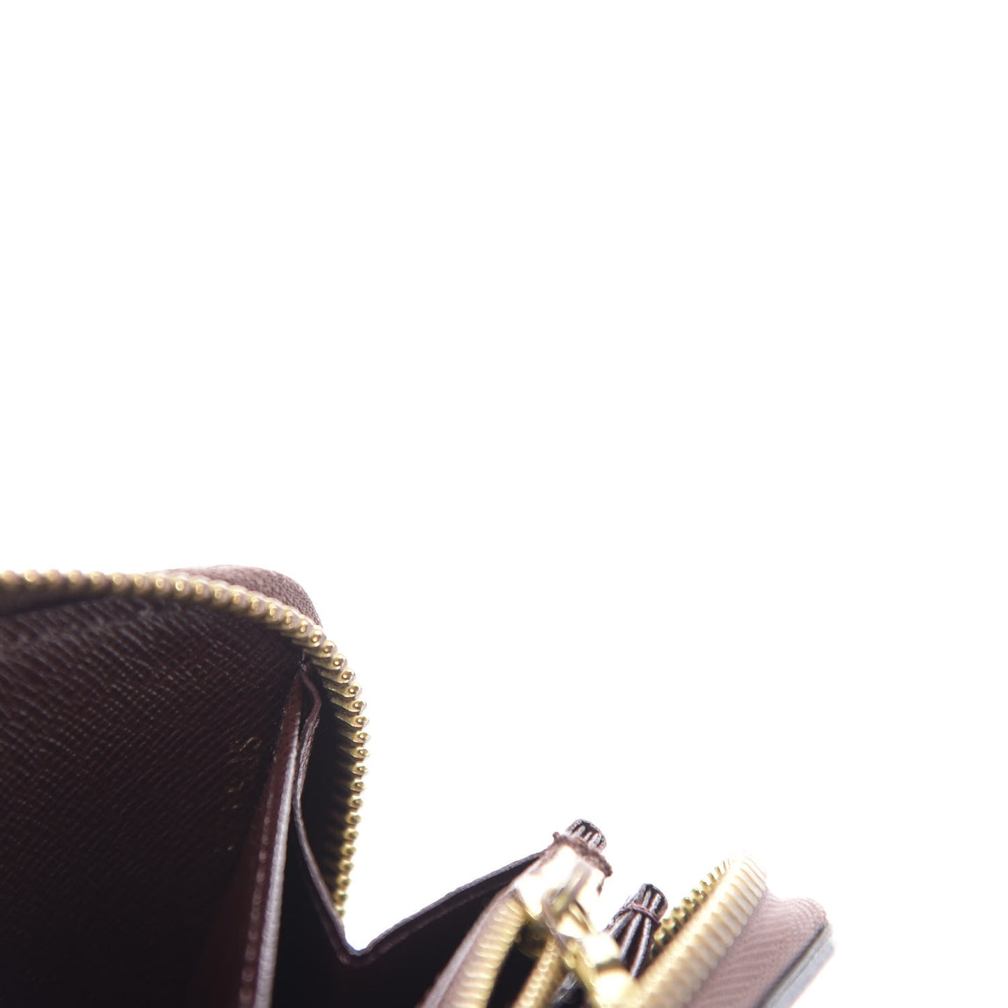 Calfskin Monogram Gamma Zippy Wallet White Chocolate