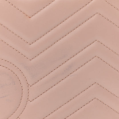 Gucci Calfskin Matelasse Large GG Marmont Zip Pouch Perfect Pink 5 of 5