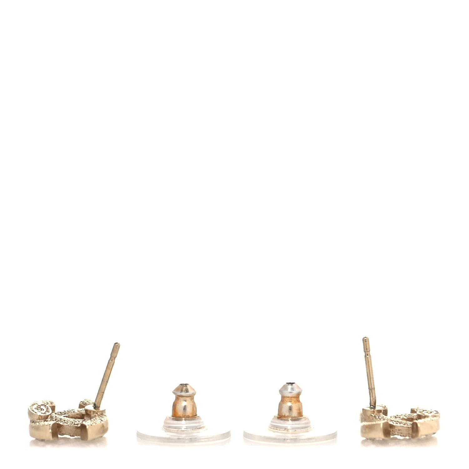 Chanel Crystal CC Earrings Gold 3 of 5