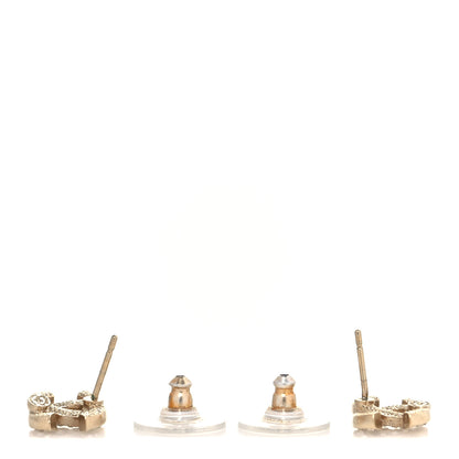 Chanel Crystal CC Earrings Gold 3 of 5