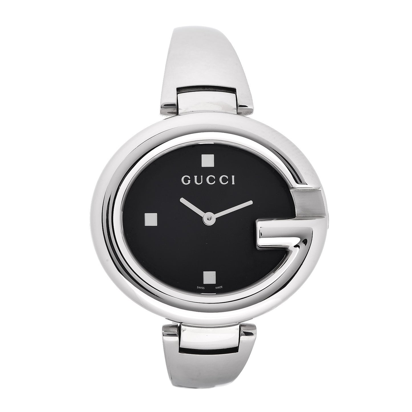 Stainless Steel 36mm Guccissima Quartz Watch Black
