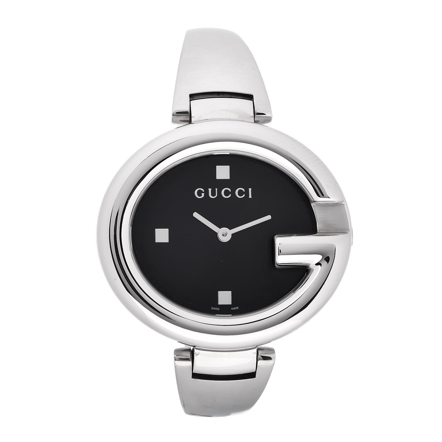 Gucci Stainless Steel 36mm Guccissima Quartz Watch Black 1 of 5