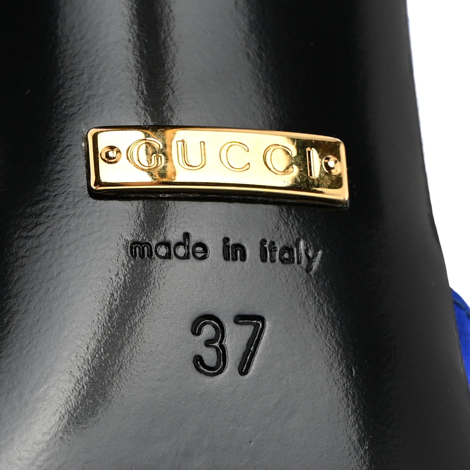 Gucci Nappa Fabric Priscilla Ankle Cuff Pumps 37 Electric Blue 8 of 9
