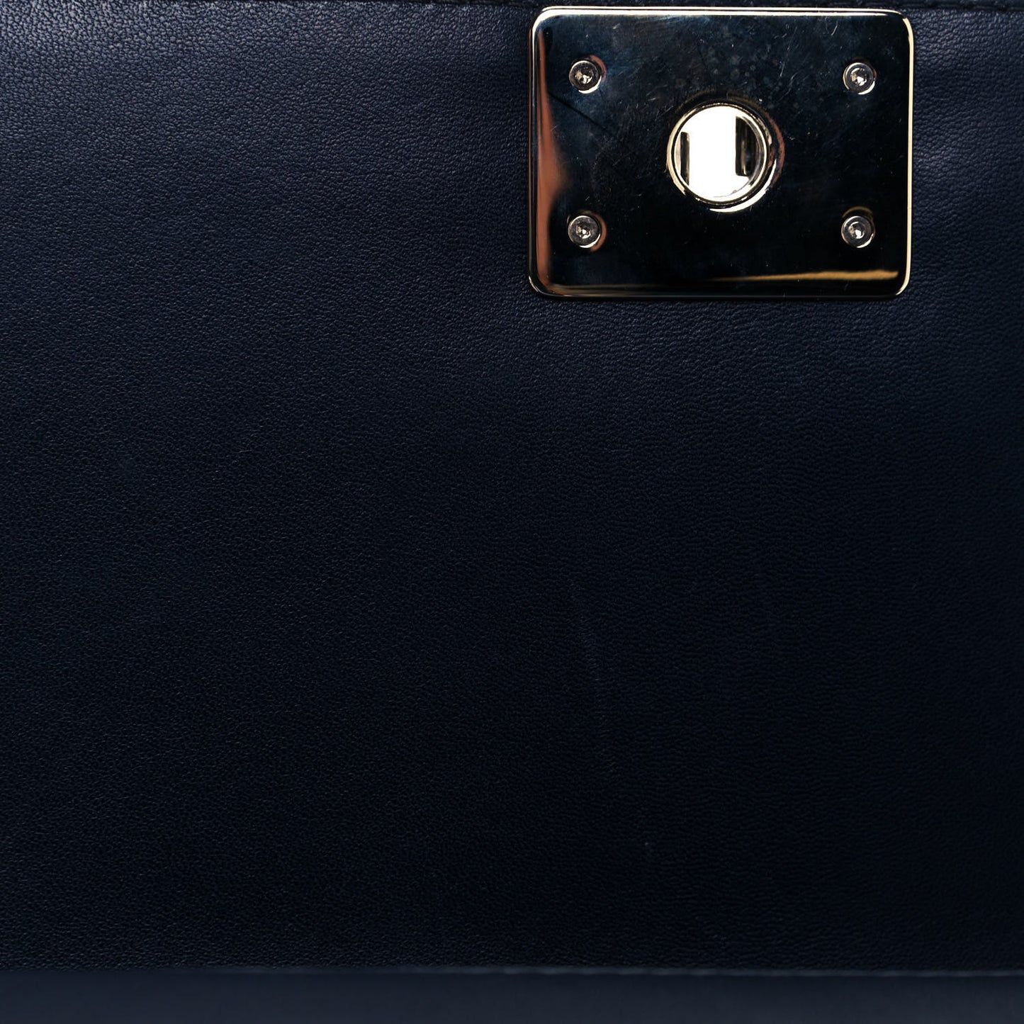 Lambskin Perforated Medium Boy Flap Navy