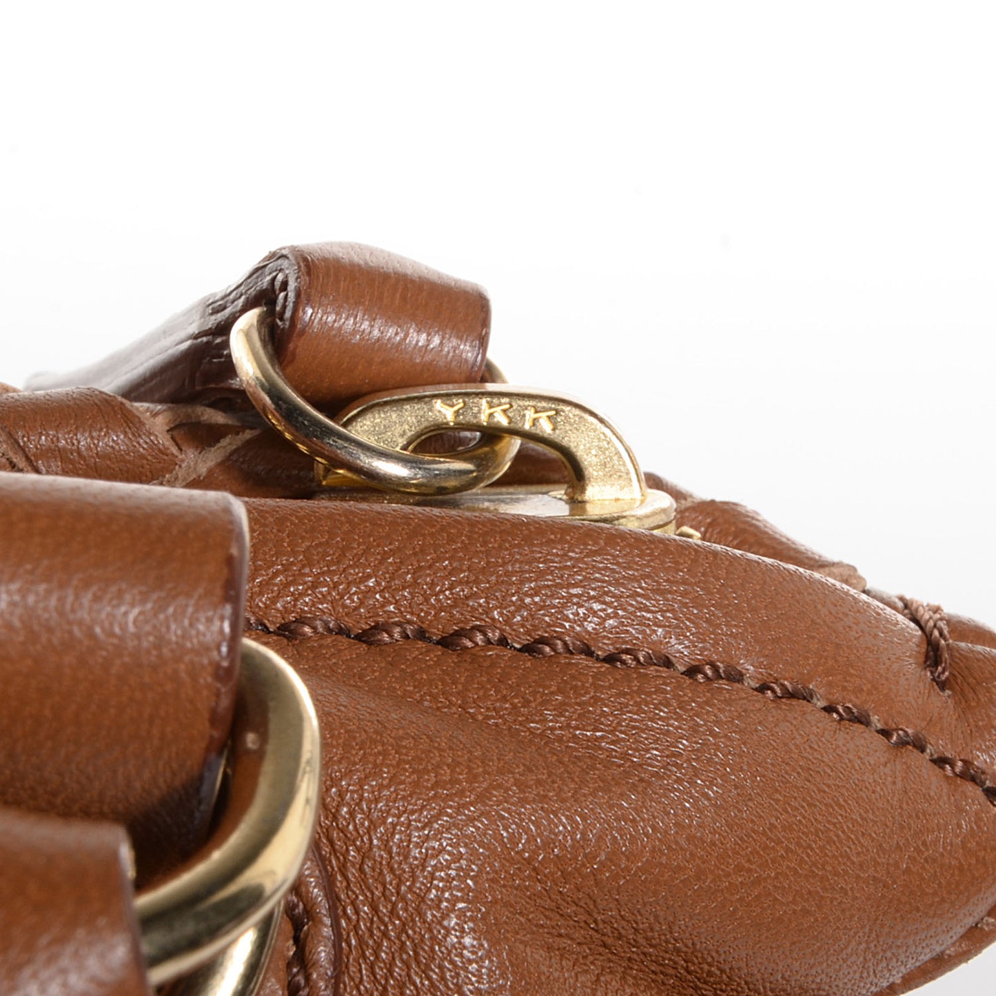 Lambskin Small Woven Pandora Tan