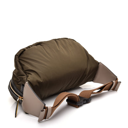 Fendi Nylon Dolmias Vitello Grace FF Convertible Drawstring Backpack Military Brown Tortora 10 of 14