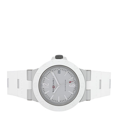 Bulgari Aluminum Rubber 40mm Diagono Automatic Watch White 2 of 6