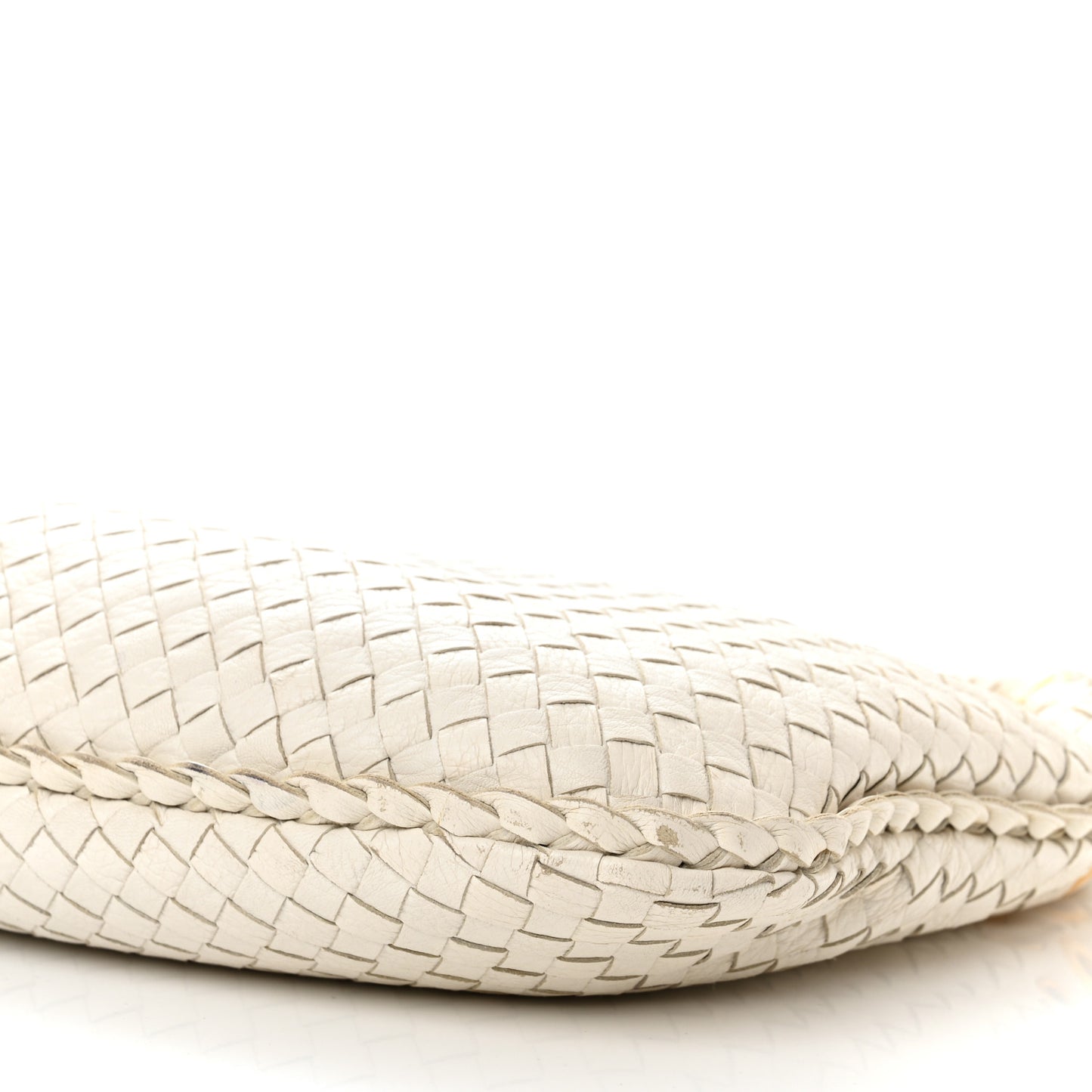 Nappa Intrecciato Medium Veneta Grommet Hobo White