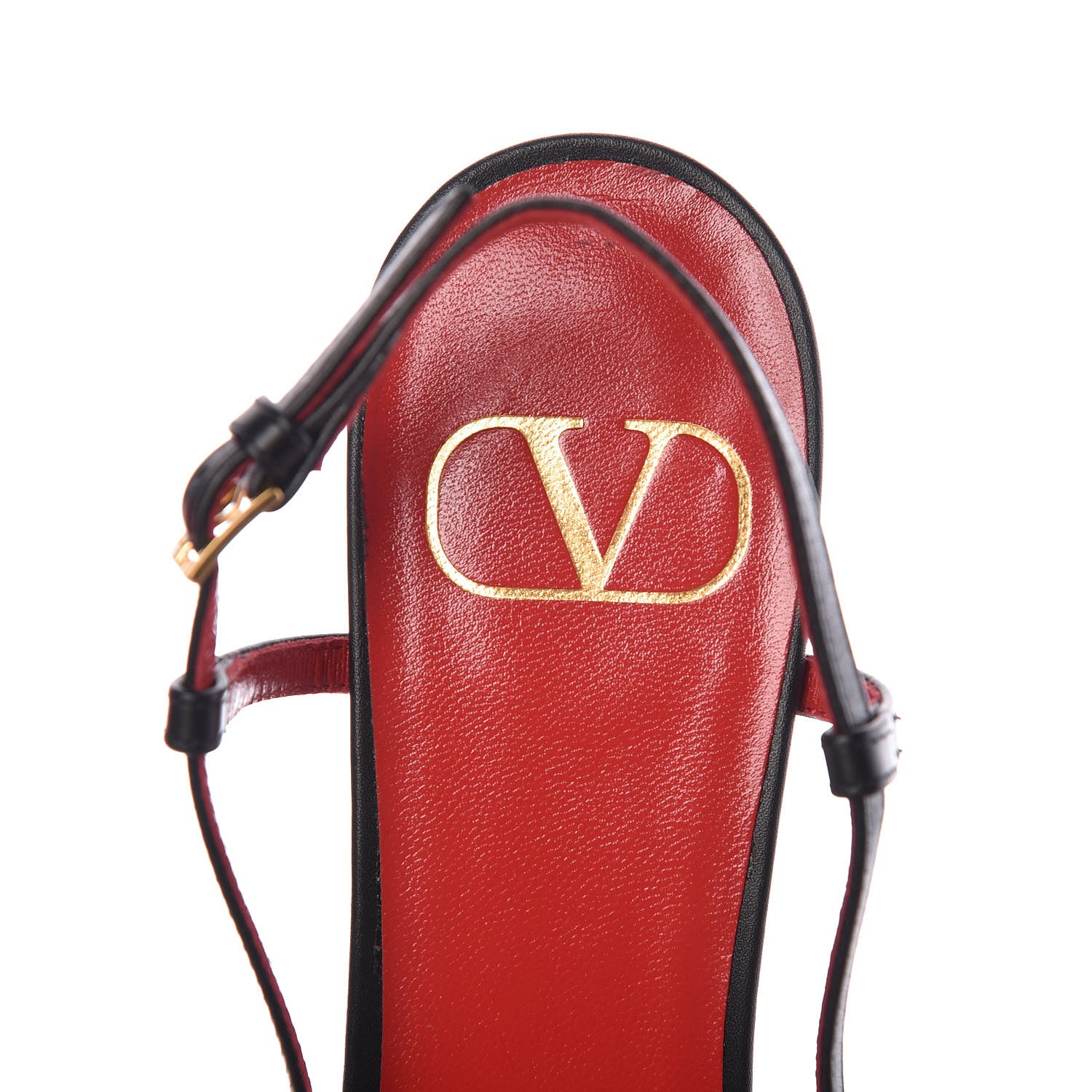 Valentino Garavani Calfskin Vlogo Slingback 40mm Pumps 37.5 Black 7 of 9