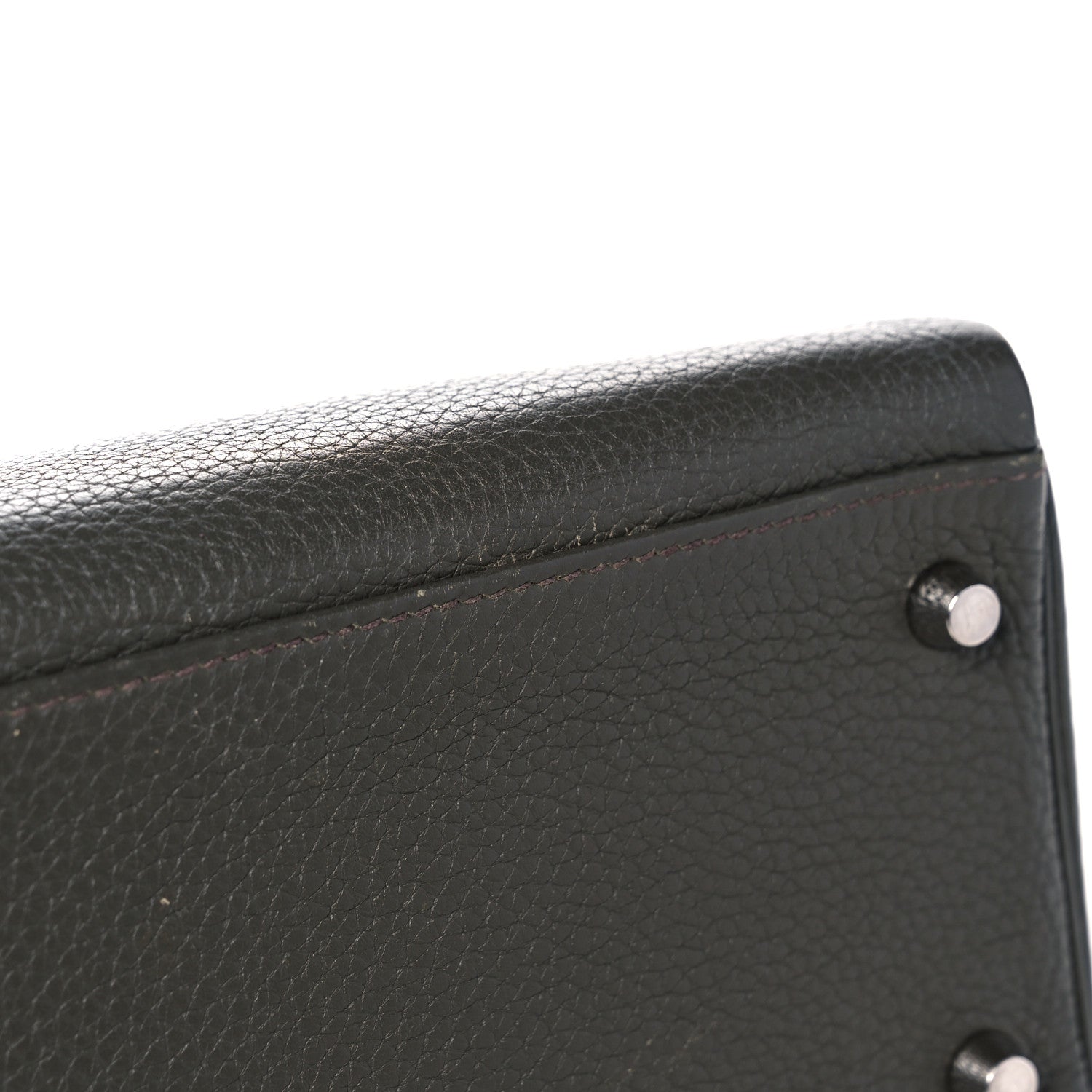 Hermes Taurillon Clemence Kelly Retourne 32 Vert De Gris 40 of 41