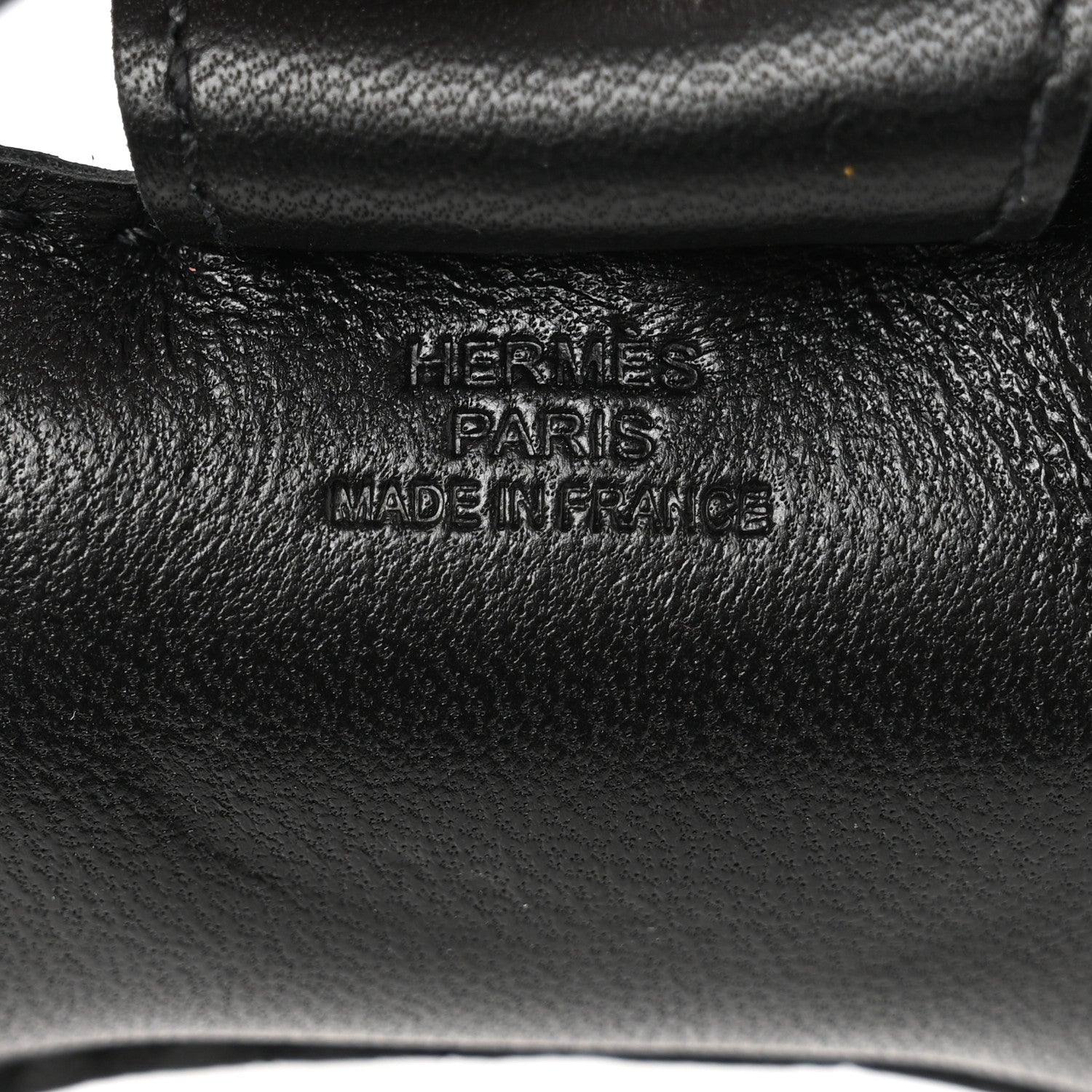 Hermes Milo Lambskin Grigri Rodeo Horse Bag Charm MM So Black 3 of 5