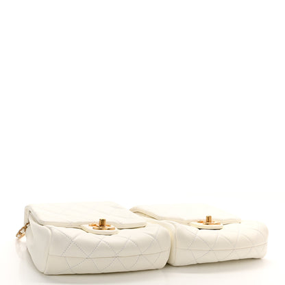 Chanel Lambskin Quilted Side-Packs White 4 of 13