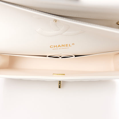 Chanel Caviar Quilted Medium Double Flap White 5 of 12