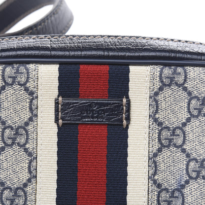 Gucci GG Supreme Monogram Web Small Shoulder Bag Navy 9 of 12