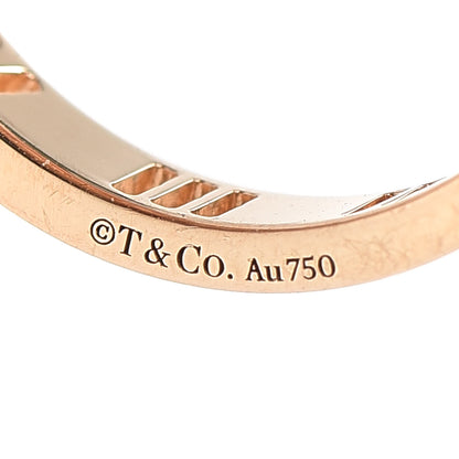 Tiffany 18K Rose Gold Diamond Atlas Pierced Ring 56 7.5 4 of 5