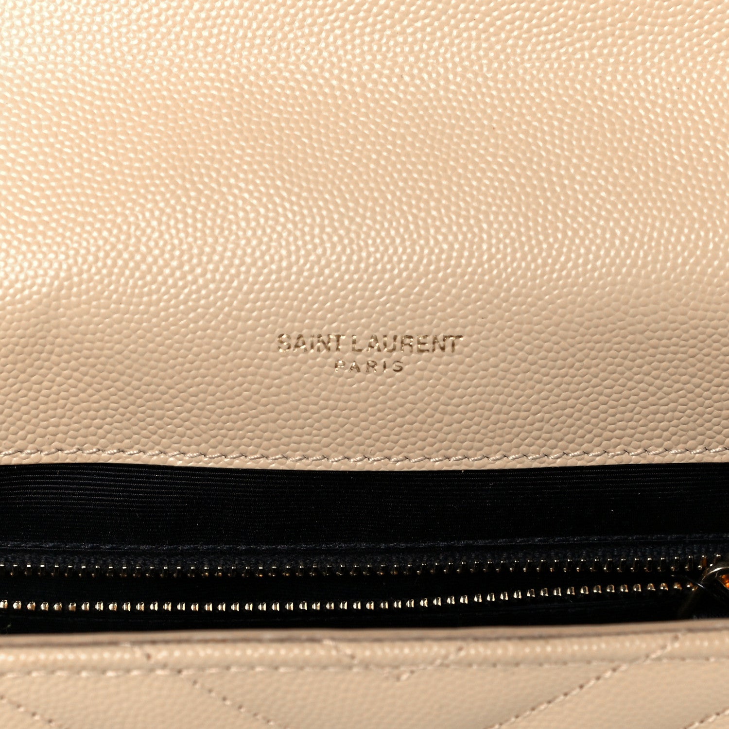 Saint Laurent Grain De Poudre Matelasse Chevron Large Monogram Satchel Nude Powder 6 of 11
