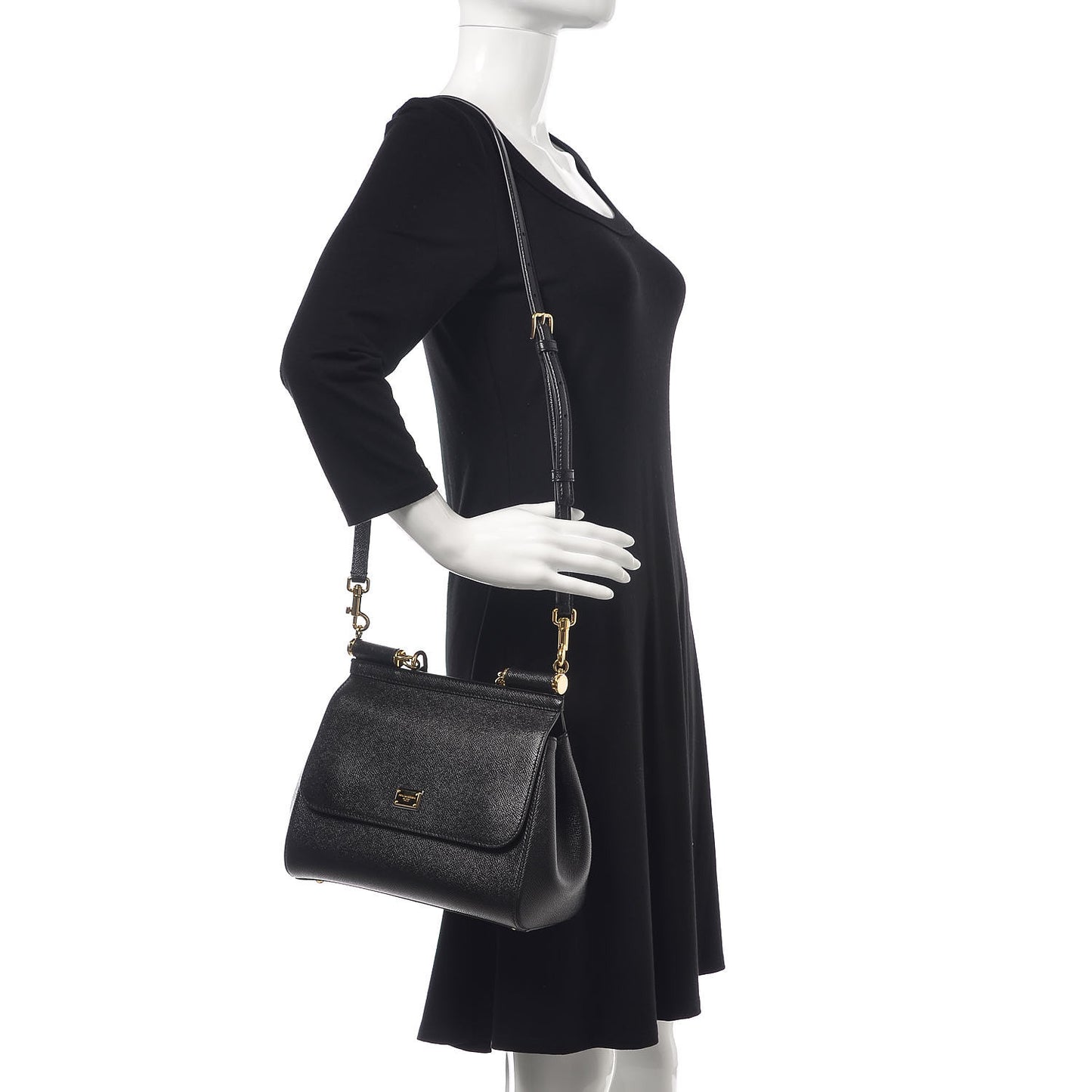 Dauphine Medium Miss Sicily Satchel Black