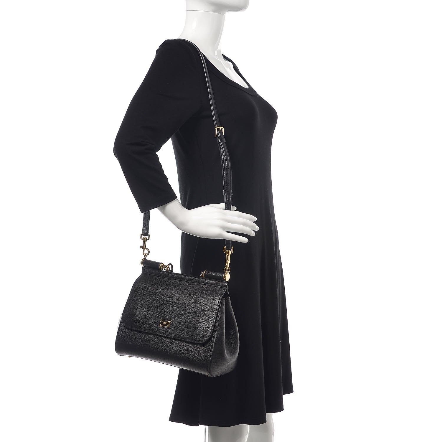 Dolce & Gabbana Dauphine Medium Miss Sicily Satchel Black 2 of 8