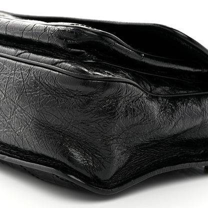 Saint Laurent Crinkled Calfskin Matelasse Monogram Medium Niki Chain Satchel Black 11 of 11