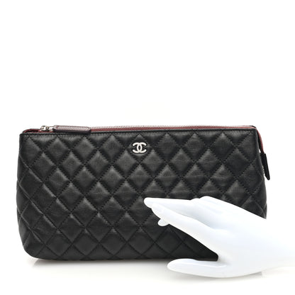 Chanel Lambskin Quilted Cosmetic Case Black 2 of 7