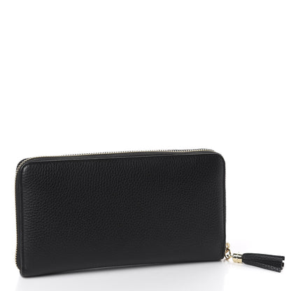 Gucci Pebbled Calfskin Soho Zip Around Wallet Black 2 of 9