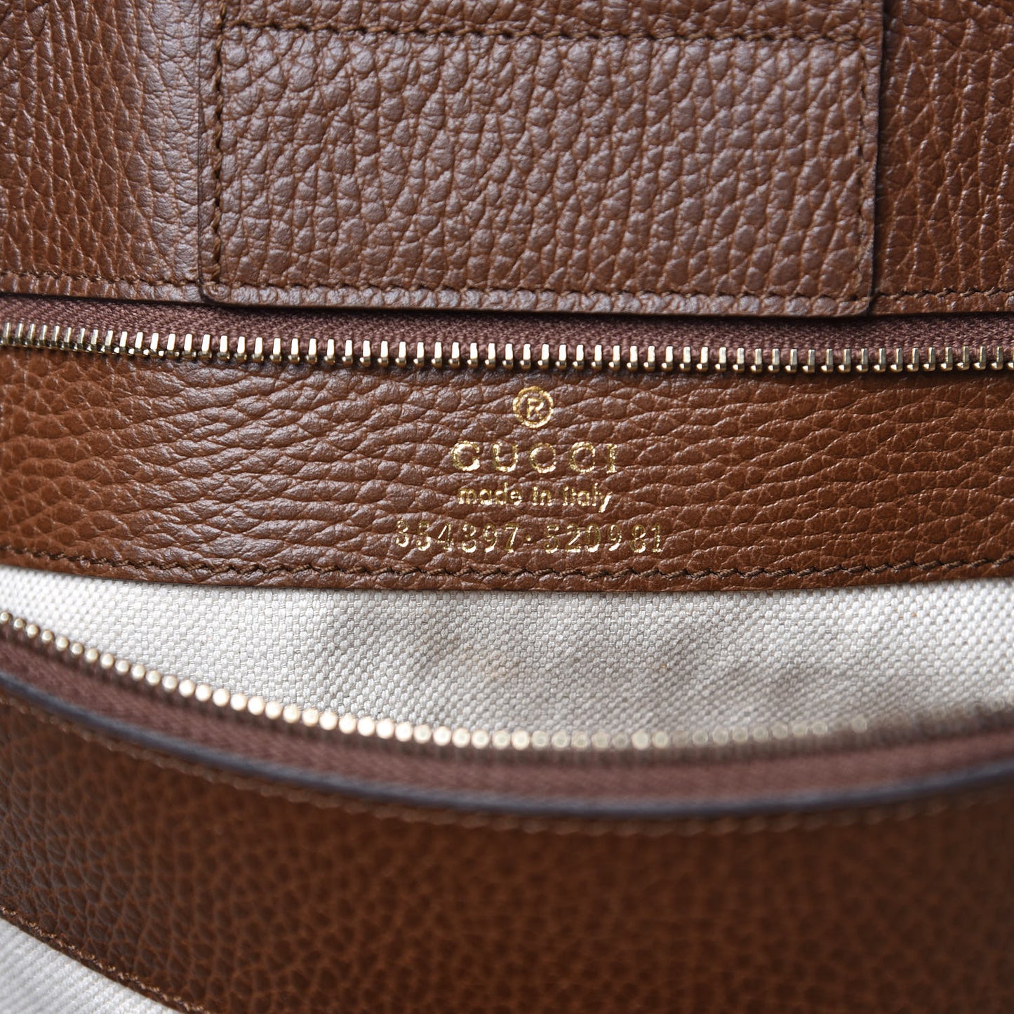 Dollar Calfskin Medium Swing Tote Nut Brown