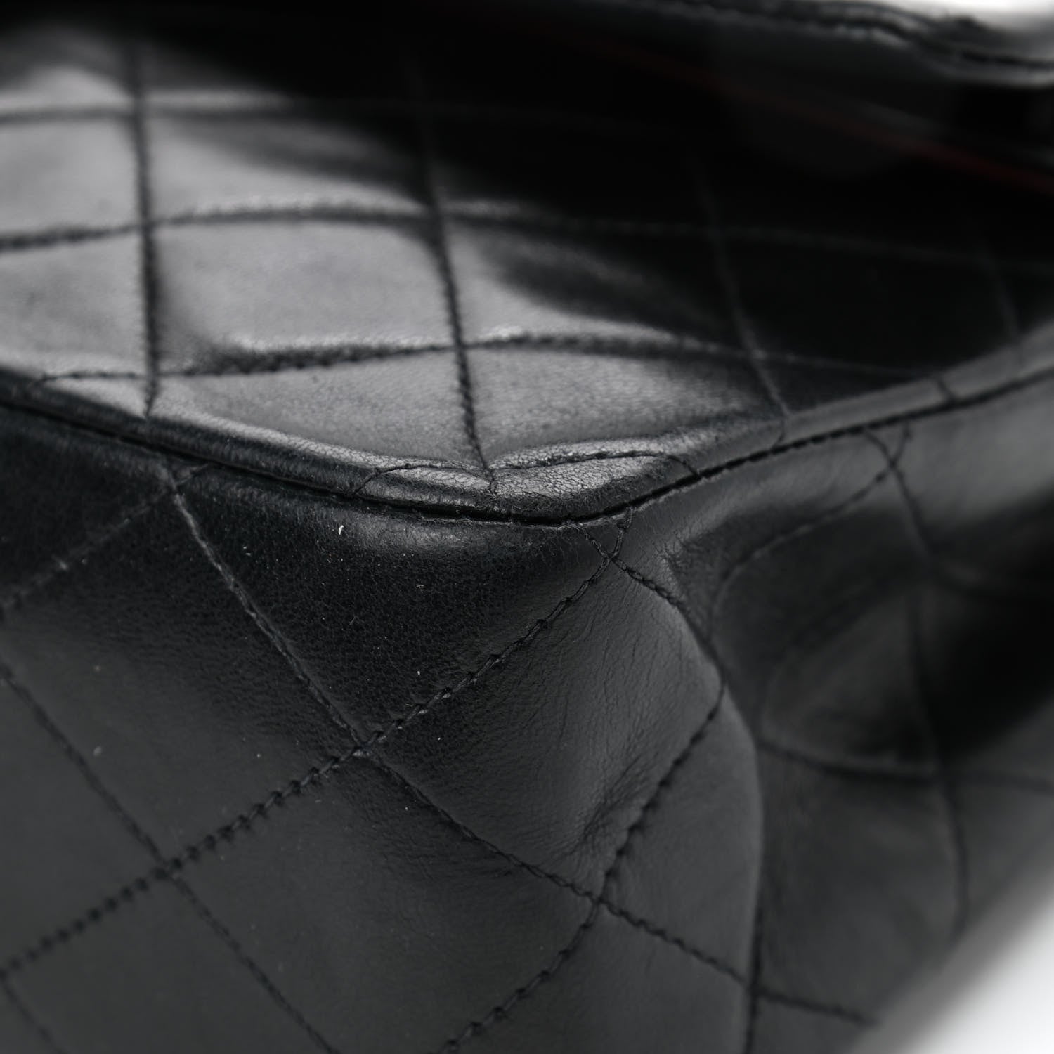 Chanel Lambskin Quilted Medium Double Flap Black 8 of 13