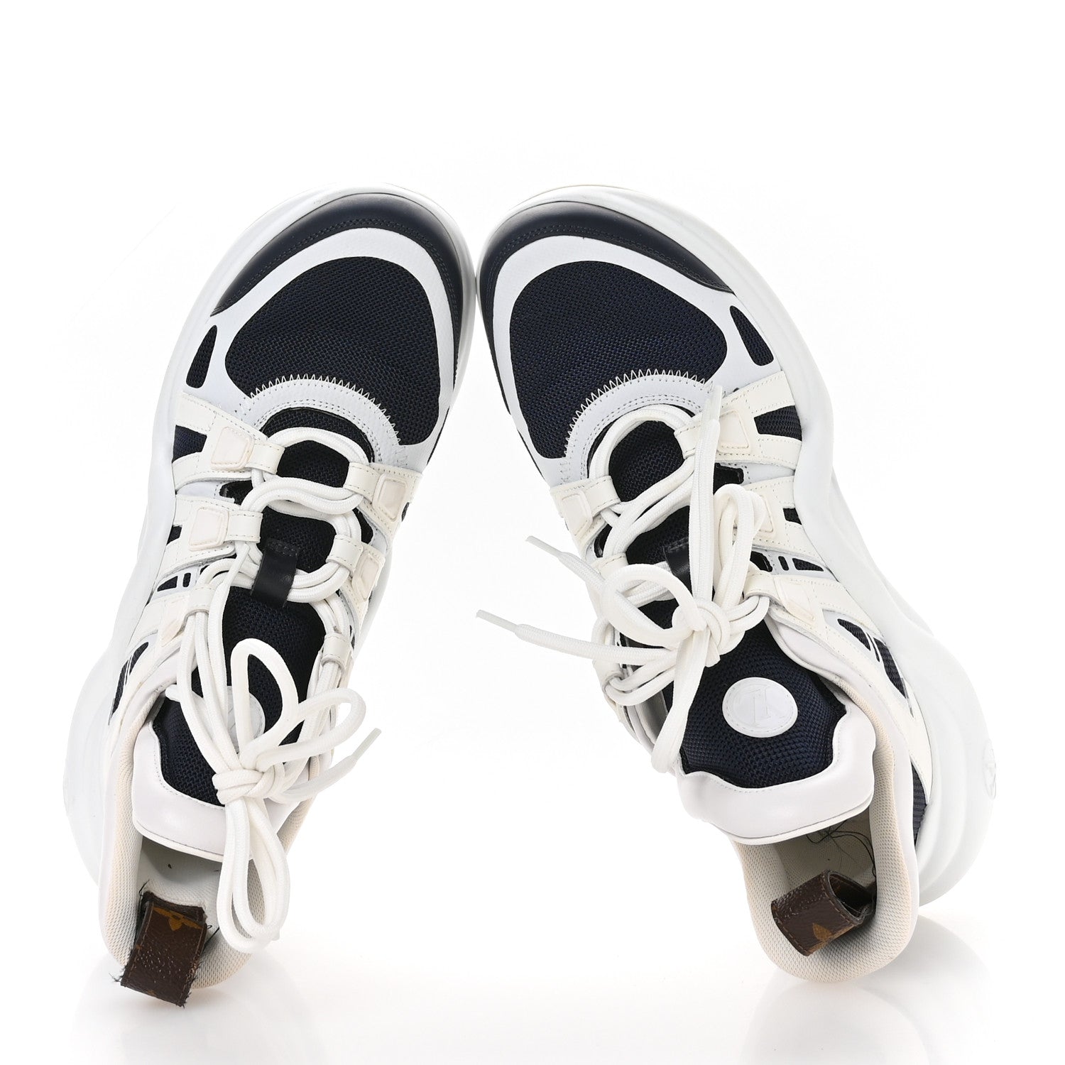 Louis Vuitton Calfskin Technical Nylon LV Archlight Sneakers 39 Marine 2 of 9