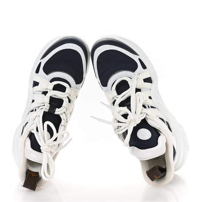 Louis Vuitton Calfskin Technical Nylon LV Archlight Sneakers 39 Marine 2 of 9