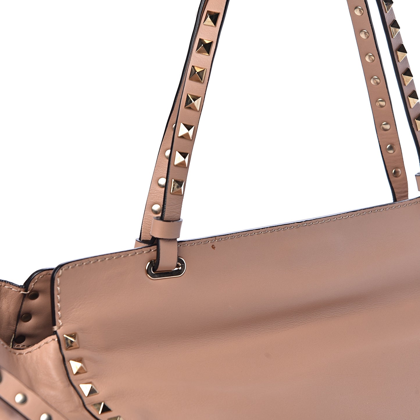 Vitello Medium Rockstud Tote Soft Noisette