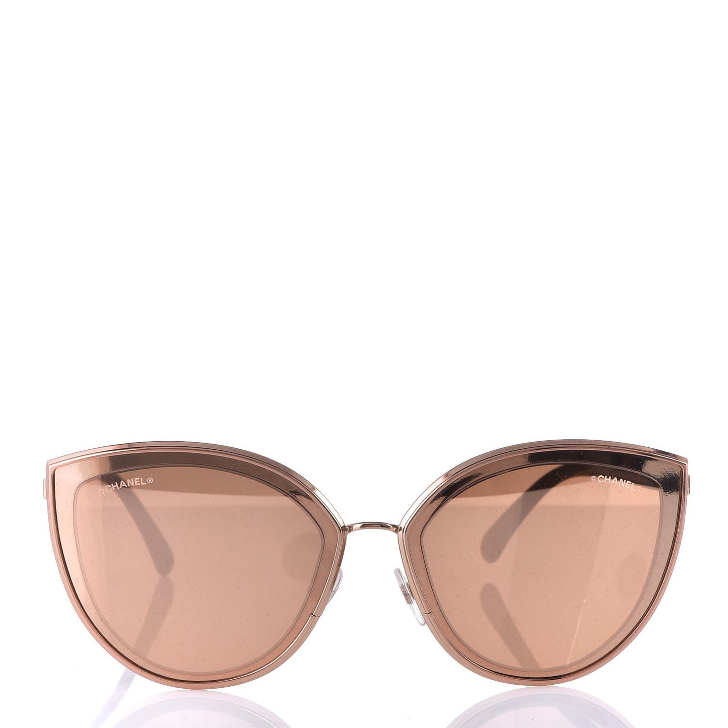 Metal Cat Eye Sunglasses 4222 Pink Gold