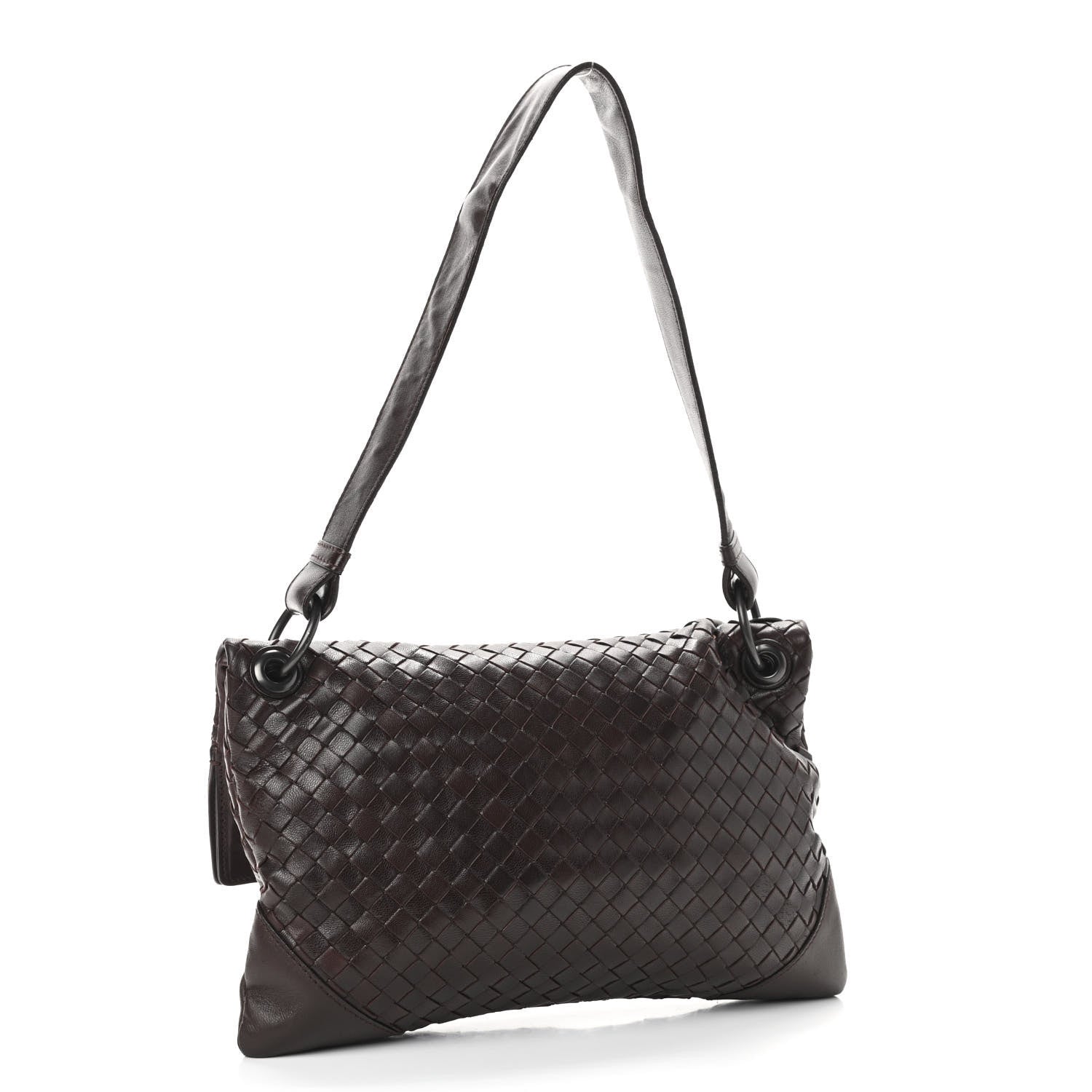 Bottega Veneta Nappa Intrecciato Flap Shoulder Bag Ebano 3 of 8