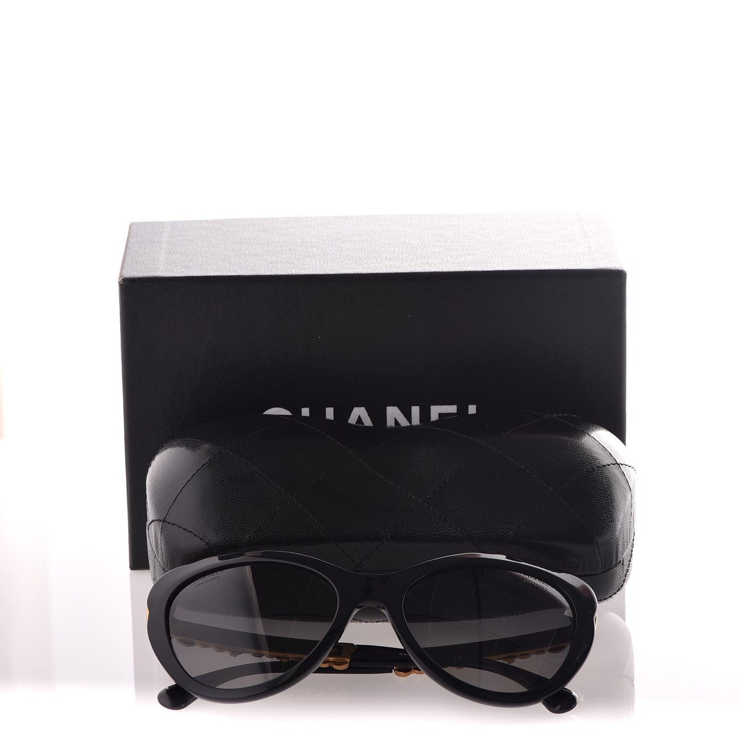 Polarized Bijou Cat Eye Sunglasses 5354 Black