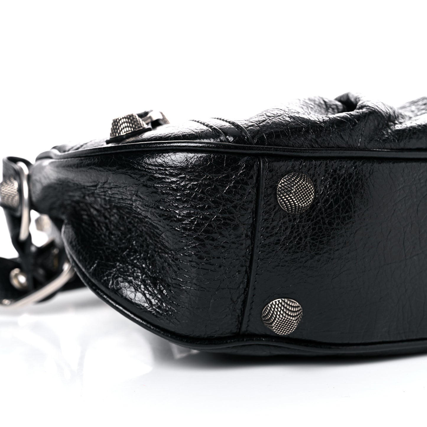 Agneau Arena Small Le Cagole Shoulder Bag Black