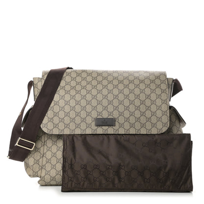 Gucci GG Plus Monogram Messenger Diaper Bag Dark Brown 1 of 12