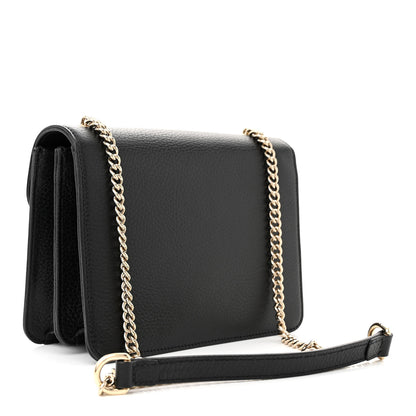 Gucci Dollar Calfskin Small Interlocking G Shoulder Bag Black 3 of 11