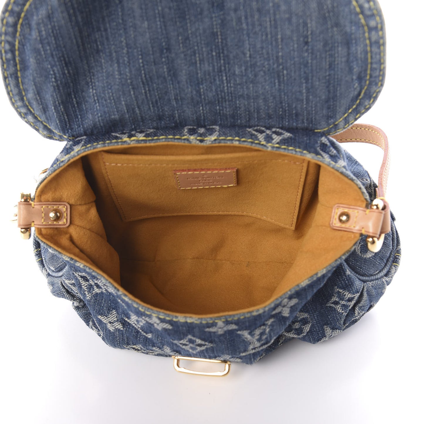 Monogram Denim Mini Pleaty Blue