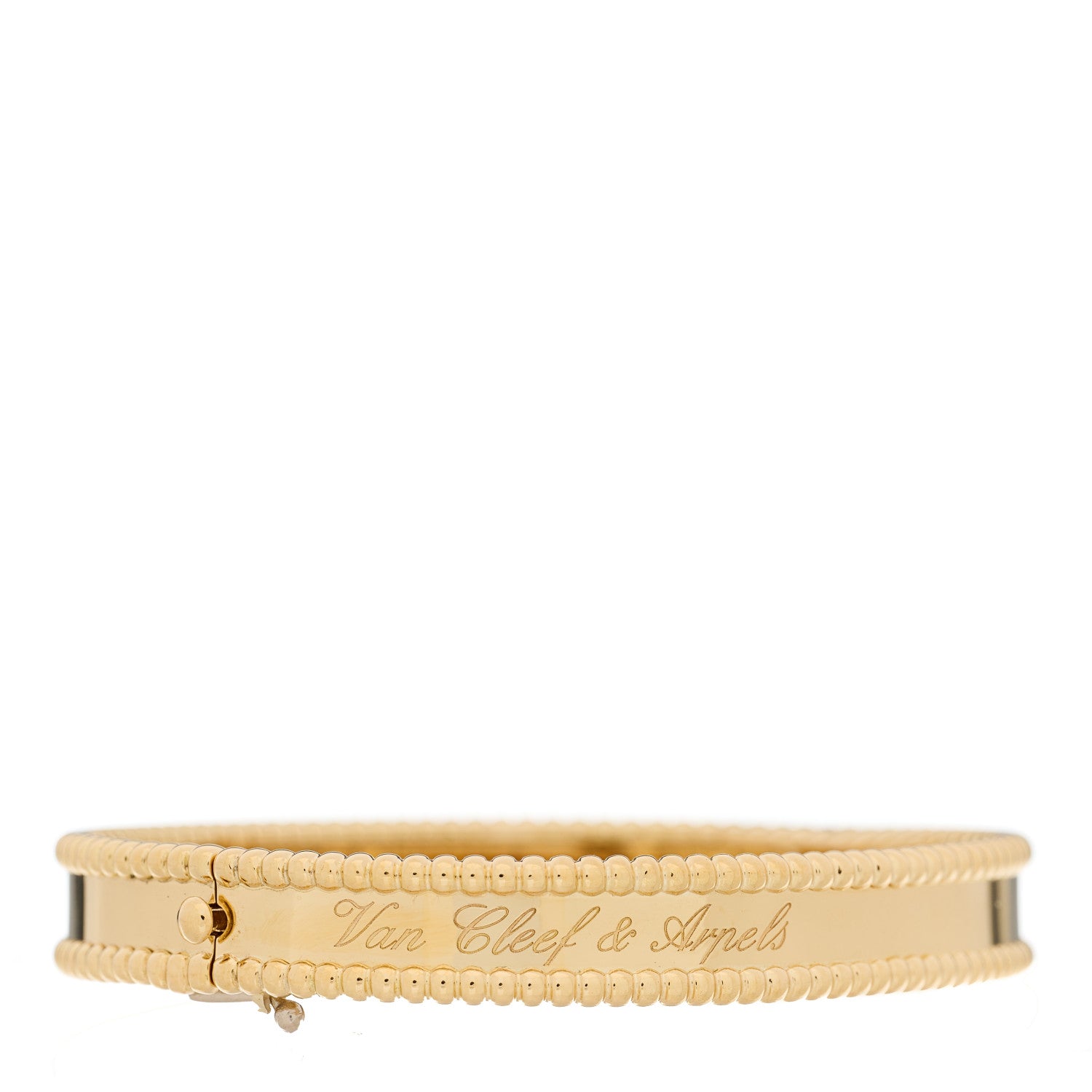 Van Cleef & Arpels 18K Yellow Gold Perlee Signature Bangle Bracelet S 2 of 5