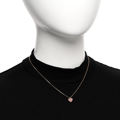 Van Cleef & Arpels 18K Rose Gold Carnelian Sweet Alhambra Heart Pendant Necklace 2 of 6