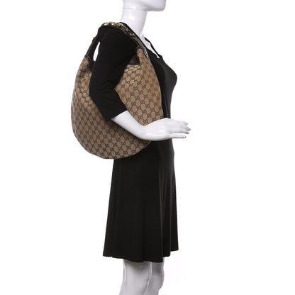 Gucci Monogram Large Wave Hobo Dark Brown 2 of 10