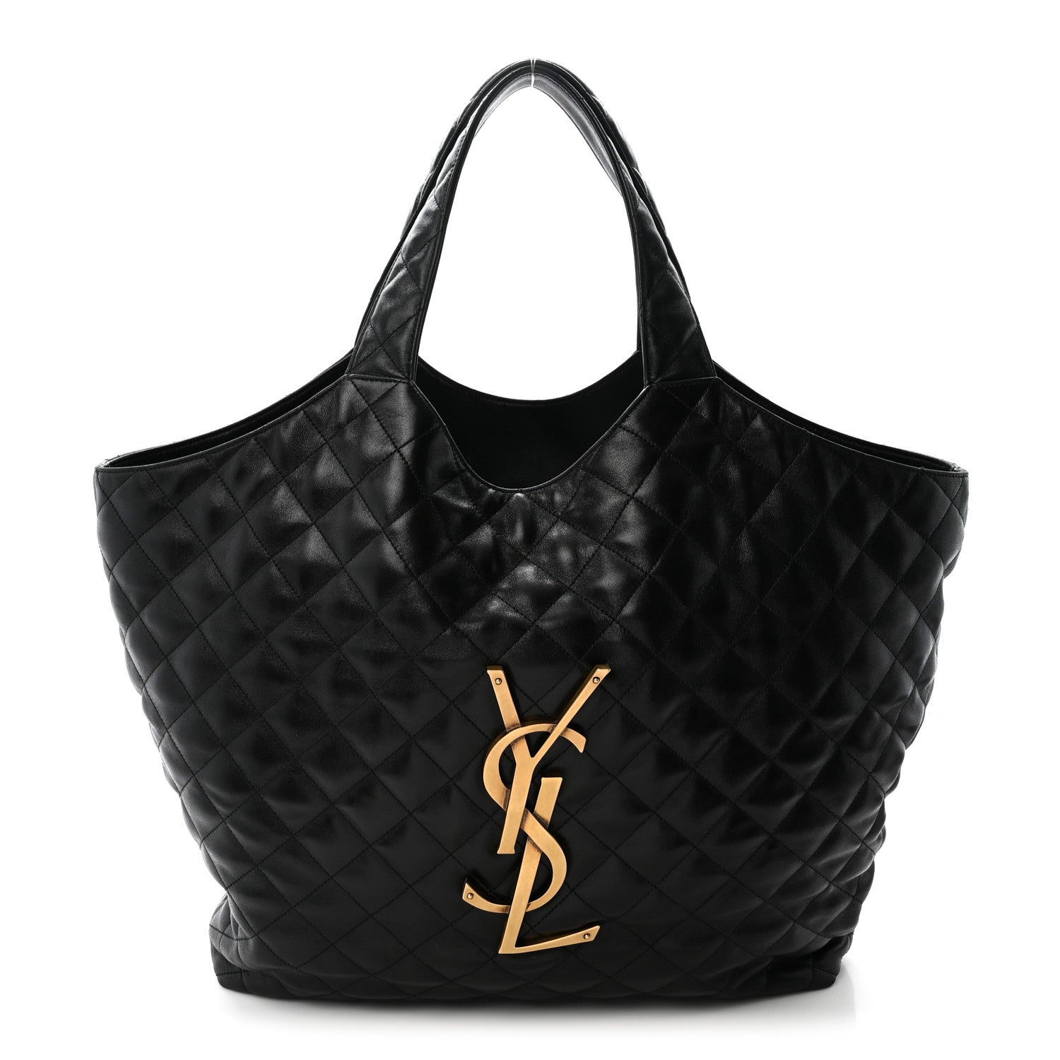 Saint Laurent Lambskin Quilted Maxi Icare Shopping Tote Black 1 of 11