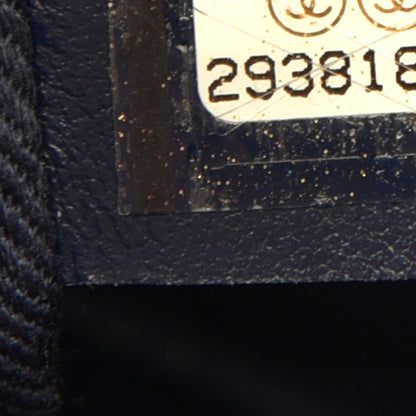 Chanel Mixed Fibers Striped Small Deauville Tote Navy Blue 7 of 10