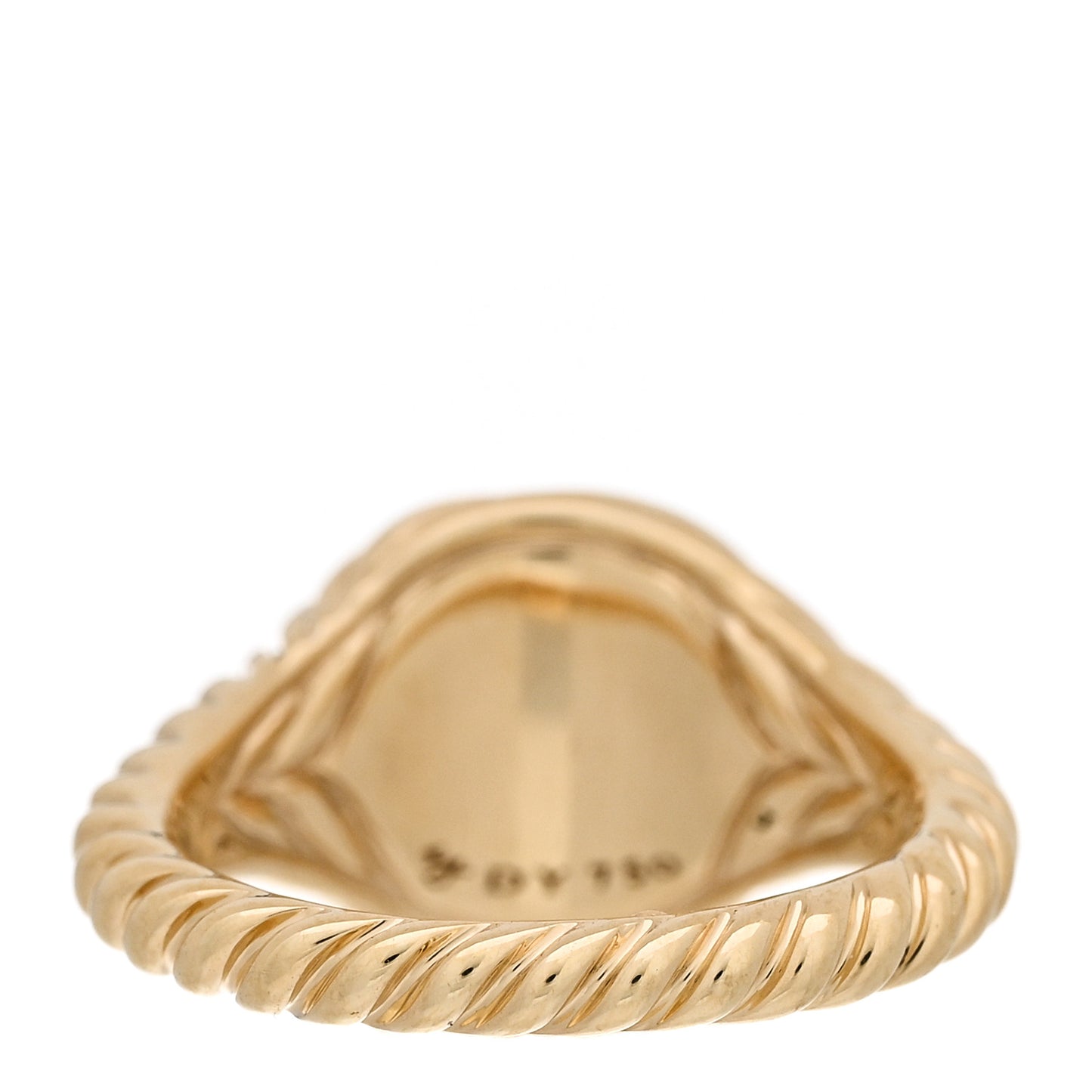 18K Yellow Gold Sculpted Cable Pinky Ring 44 3
