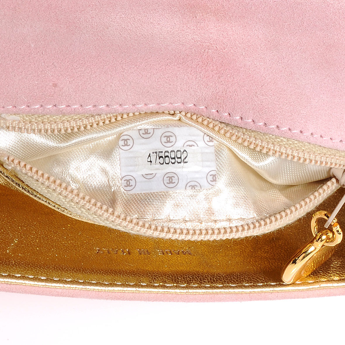 Suede Camellia Mini Flap Pink