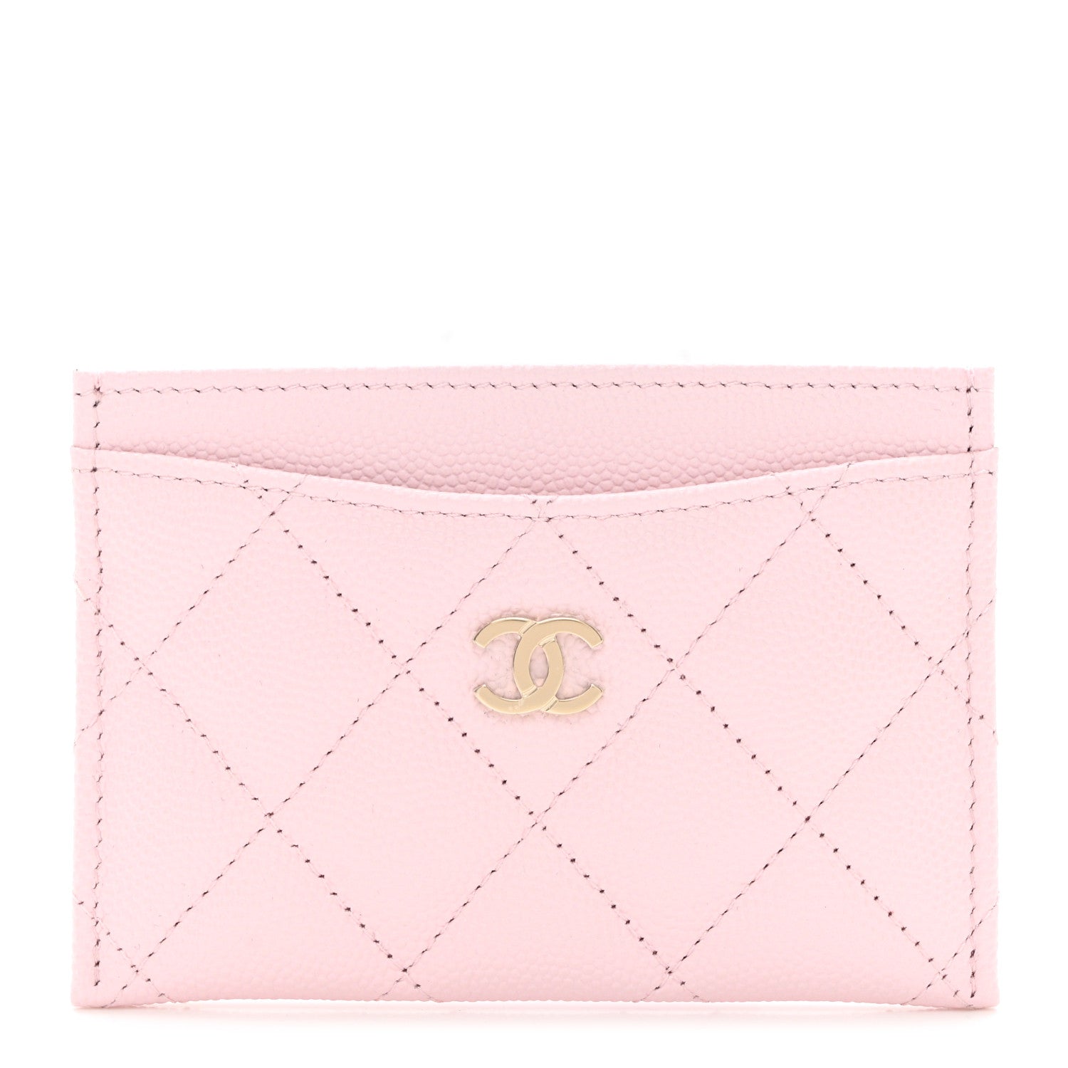 Chanel Caviar Quilted Card Holder Light Pink 1 of 8