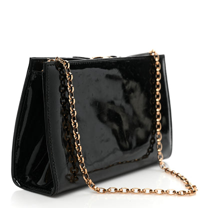 Salvatore Ferragamo Patent Vara Bow Shoulder Bag Black 3 of 8