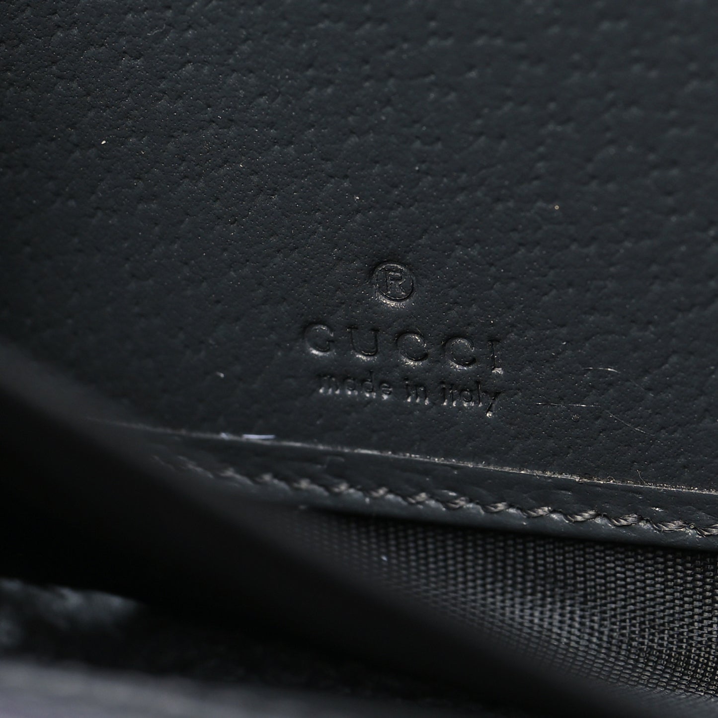 GG Supreme Monogram Textured Dollar Calfskin Ophidia Zip Around Wallet Grey Black Graphite Grey